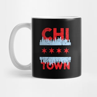 Chi Town Chicago Flag Skyline Mug